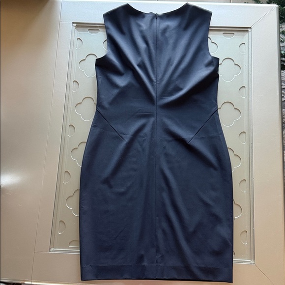 HUGO BOSS Black Midi Sheath Dress Women’s Size 10 Virgin Wool - Picture 9 of 15